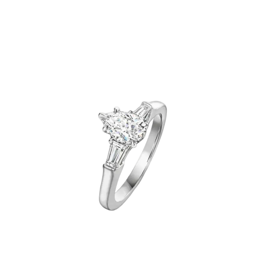 Classic Winston Teardrop-Cut Diamond Engagement Ring Fine