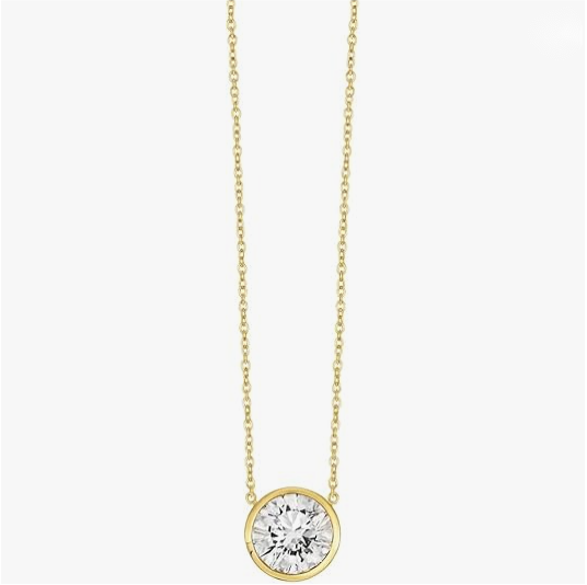 IGI Certified Lab-Grown Round Diamond Pendant Necklace