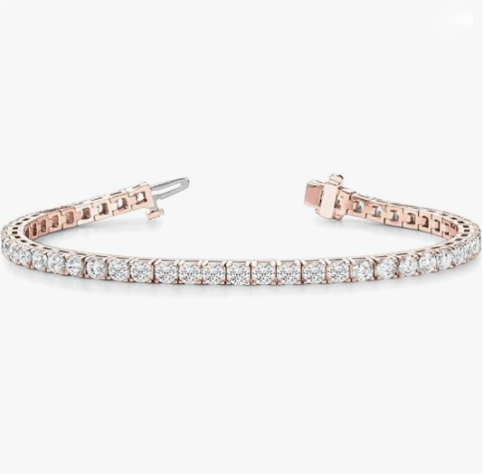 Lab-Grown Classic Diamond 4-Prong Tennis Bracelet Fine