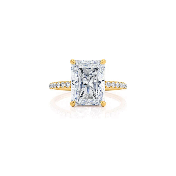 Radiant Lab Diamond Micro Pavé Hidden Halo 18k Yellow Gold