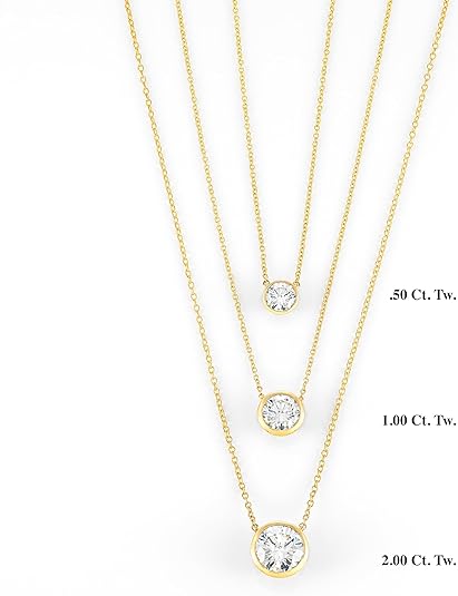 IGI Certified Lab-Grown Round Diamond Pendant Necklace