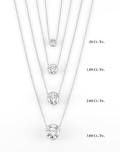 IGI Certified Lab-Grown Round Diamond Pendant Necklace