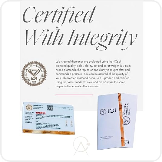 IGI Certified Lab-Grown Round Diamond Pendant Necklace