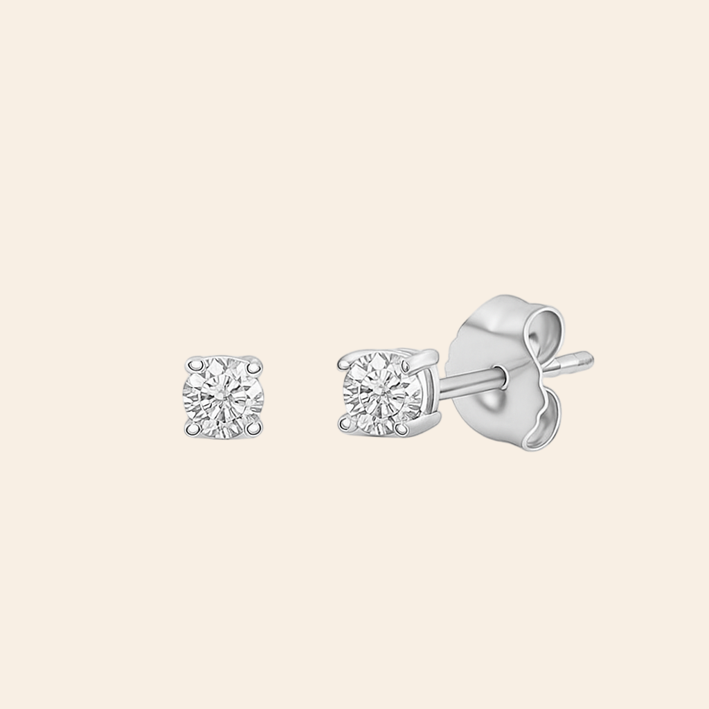 IGI Lab-Grown Round Diamond Stud Earrings 14K Gold