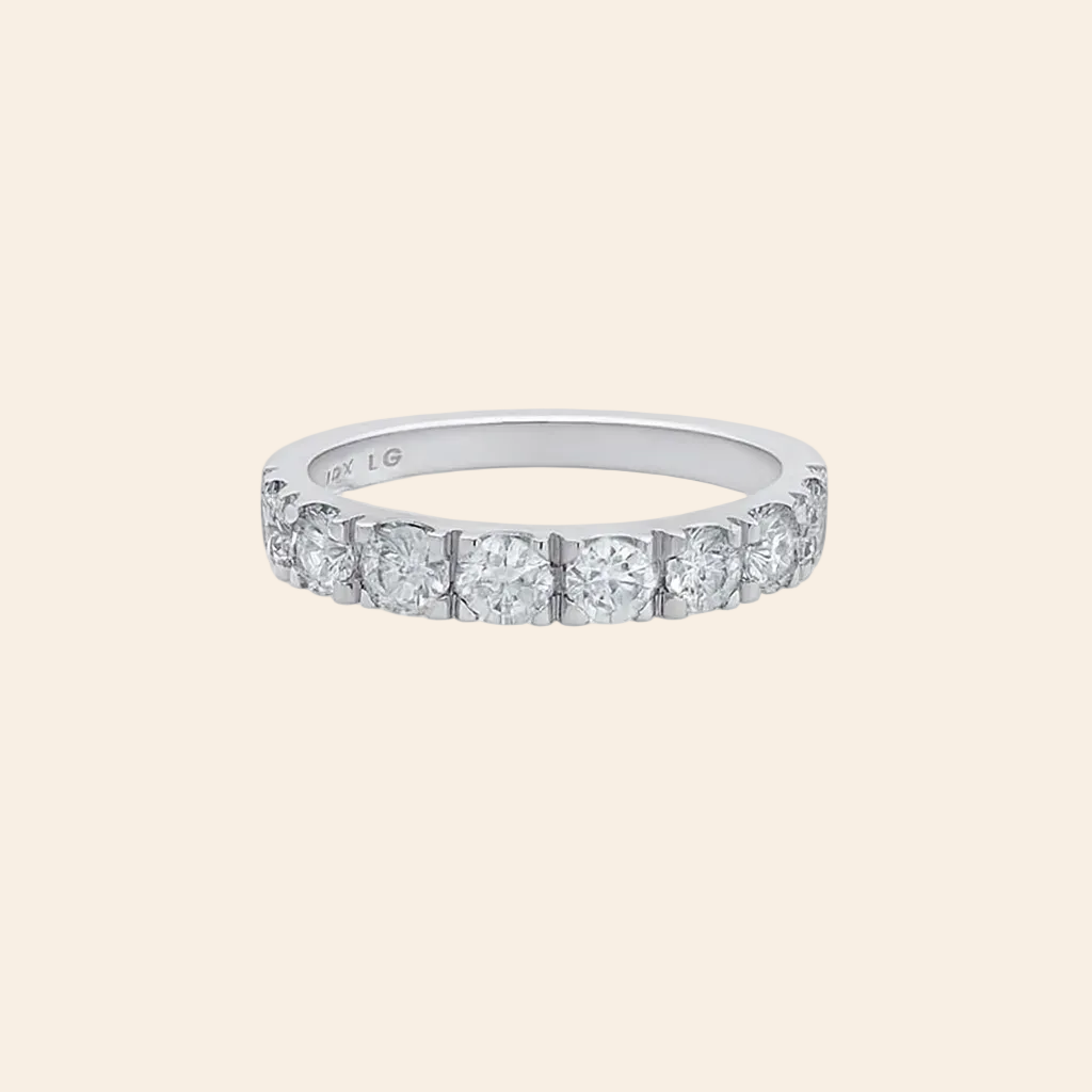 1.5 Carat Lab-Grown Diamond 14K White Gold Wedding Ring