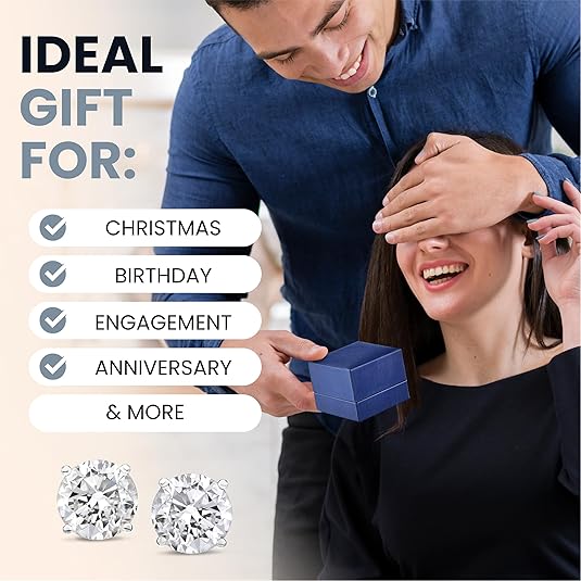 IGI Certified Lab-Grown Round Diamond Stud Earrings