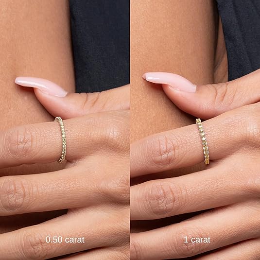 IGI Certified Lab-Grown Diamond Eternity Ring 14K Gold