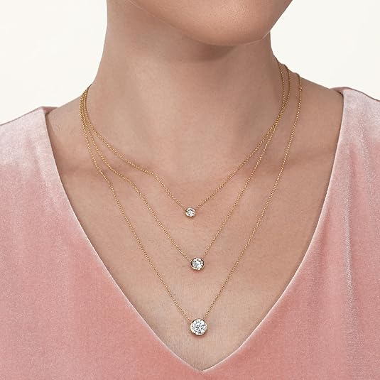 IGI Certified Lab-Grown Round Diamond Pendant Necklace