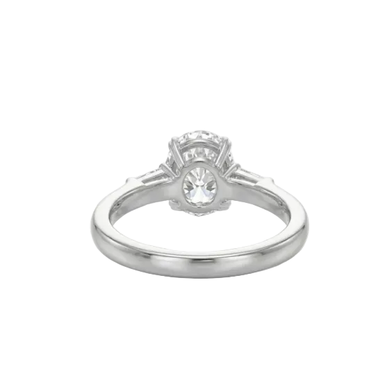 Classic Winston Oval-Cut Diamond Engagement Ring Fine