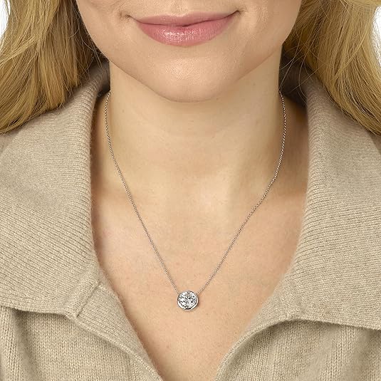 IGI Certified Lab-Grown Round Diamond Pendant Necklace