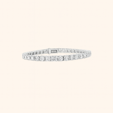 1–10ct Lab-Grown Round Diamond Tennis Bracelet 14K Gold