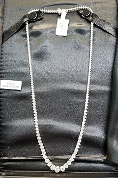 3–20ct Lab-Grown Round Diamond Necklace 14K White Gold