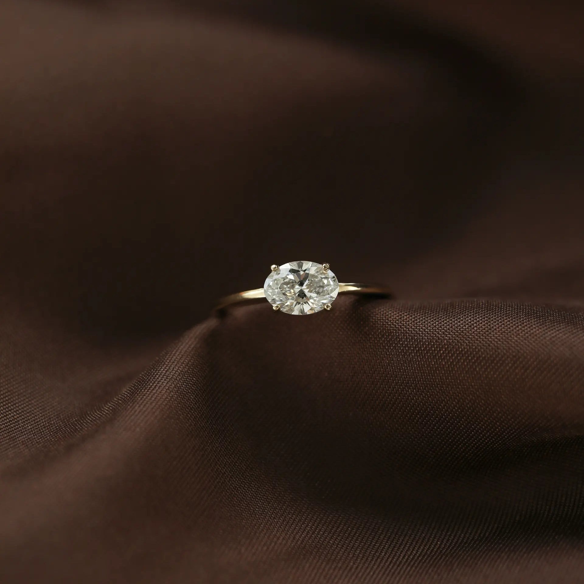 Liam Lab Diamond Hidden Halo 14K White Gold Engagement Ring