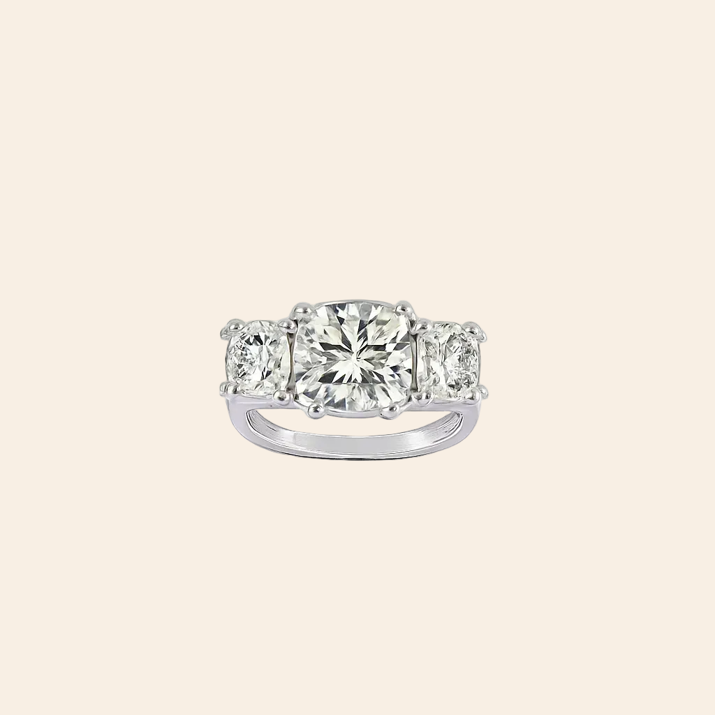 IGI Certified Lab-Grown Diamond 3-Stone Engagement Ring
