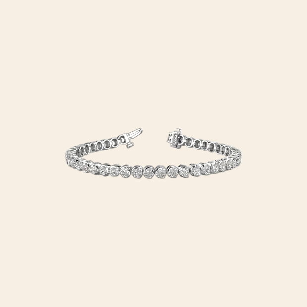 5–20ct Lab-Grown Classic Diamond 3-Prong Tennis Bracelet