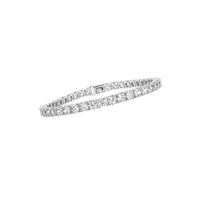 1–10ct Lab-Grown Round Diamond Tennis Bracelet 14K Gold