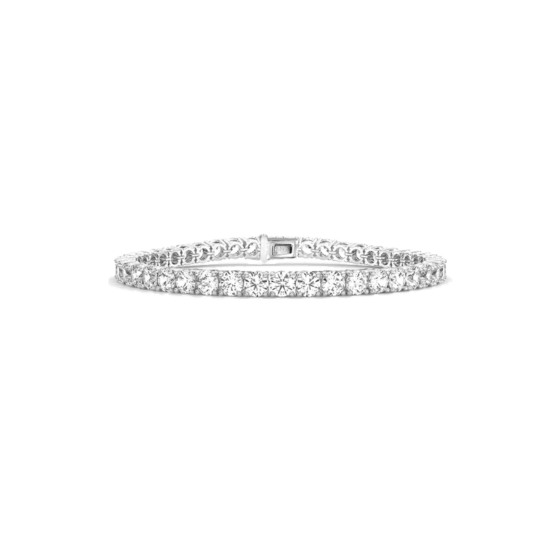 1–10ct Lab-Grown Round Diamond Tennis Bracelet 14K Gold