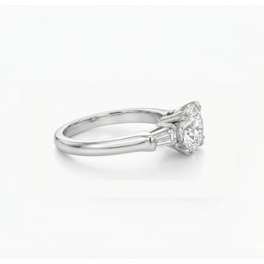 Classic Winston Round Brilliant Diamond Engagement Ring