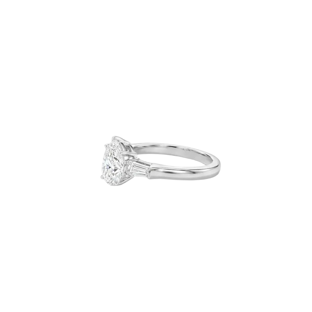 Classic Winston Teardrop-Cut Diamond Engagement Ring Fine