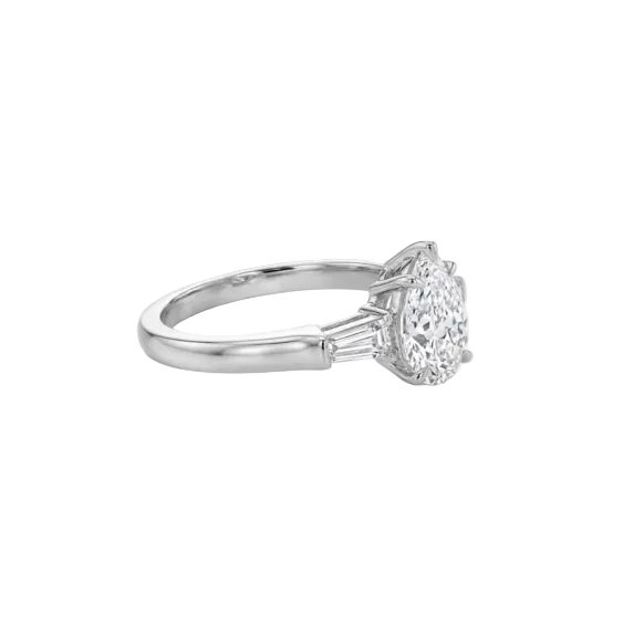 Classic Winston Teardrop-Cut Diamond Engagement Ring Fine