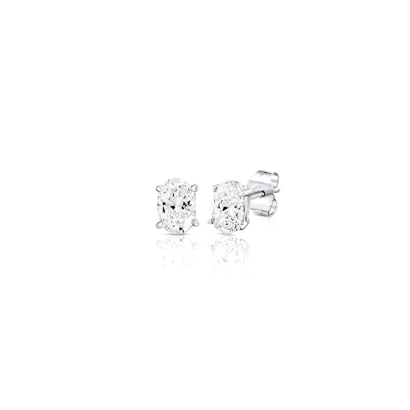 IGI Certified Lab-Grown Round Diamond Stud Earrings