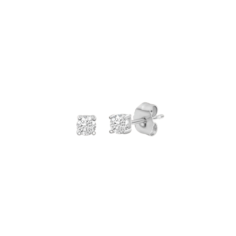 IGI Lab-Grown Round Diamond Stud Earrings 14K Gold