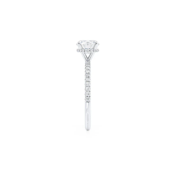 Round Lab Diamond Micro Pavé Hidden Halo 18K Rose Gold