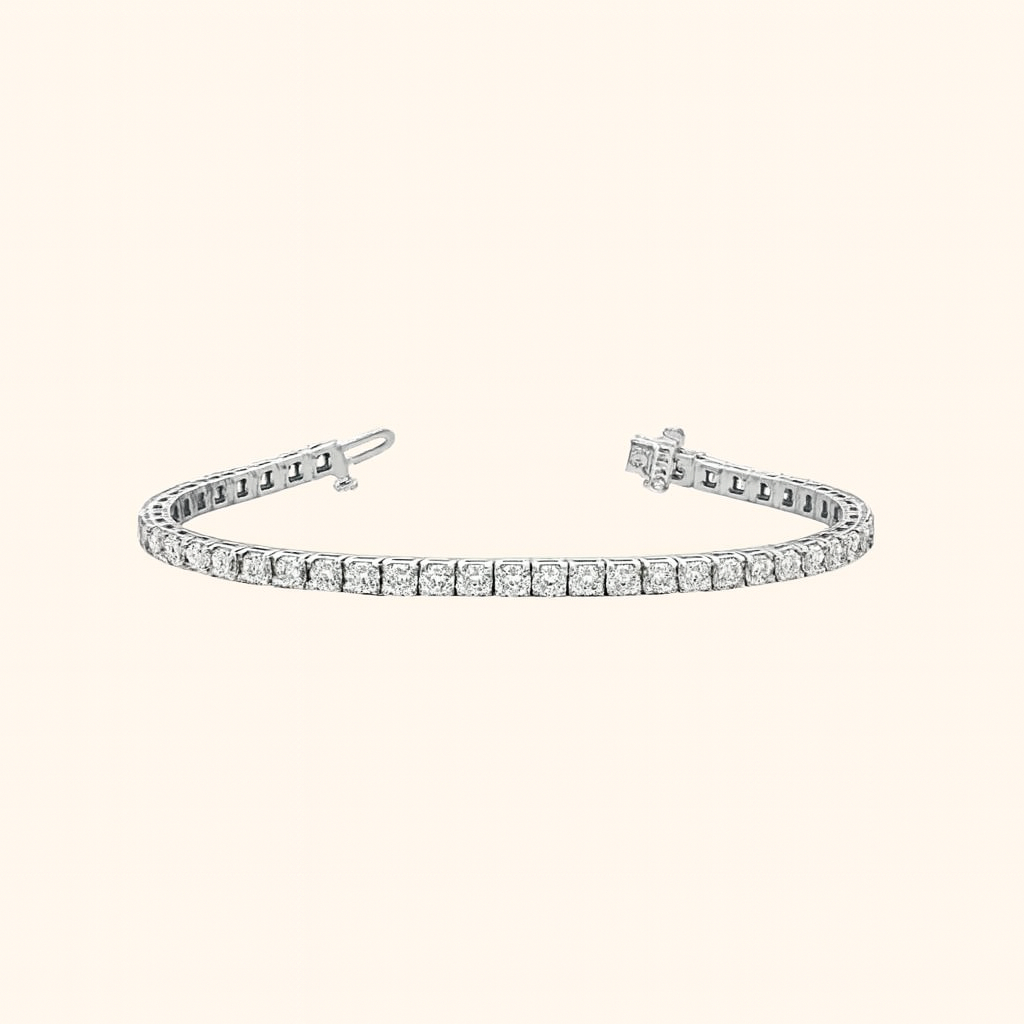 Lab-Grown Classic Diamond 4-Prong Tennis Bracelet Fine
