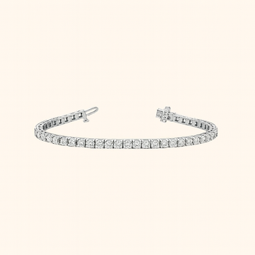 Lab-Grown Classic Diamond 4-Prong Tennis Bracelet Fine