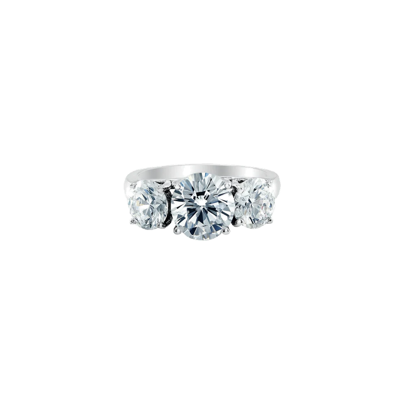 IGI Certified Lab-Grown Diamond 3-Stone Engagement Ring