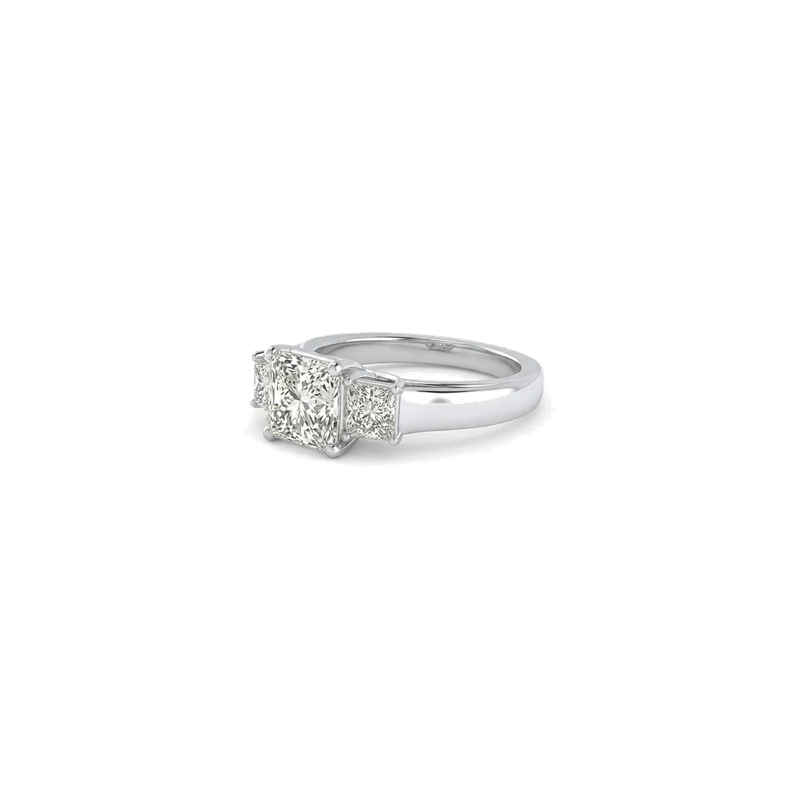 IGI Certified Lab-Grown Diamond 3-Stone Engagement Ring