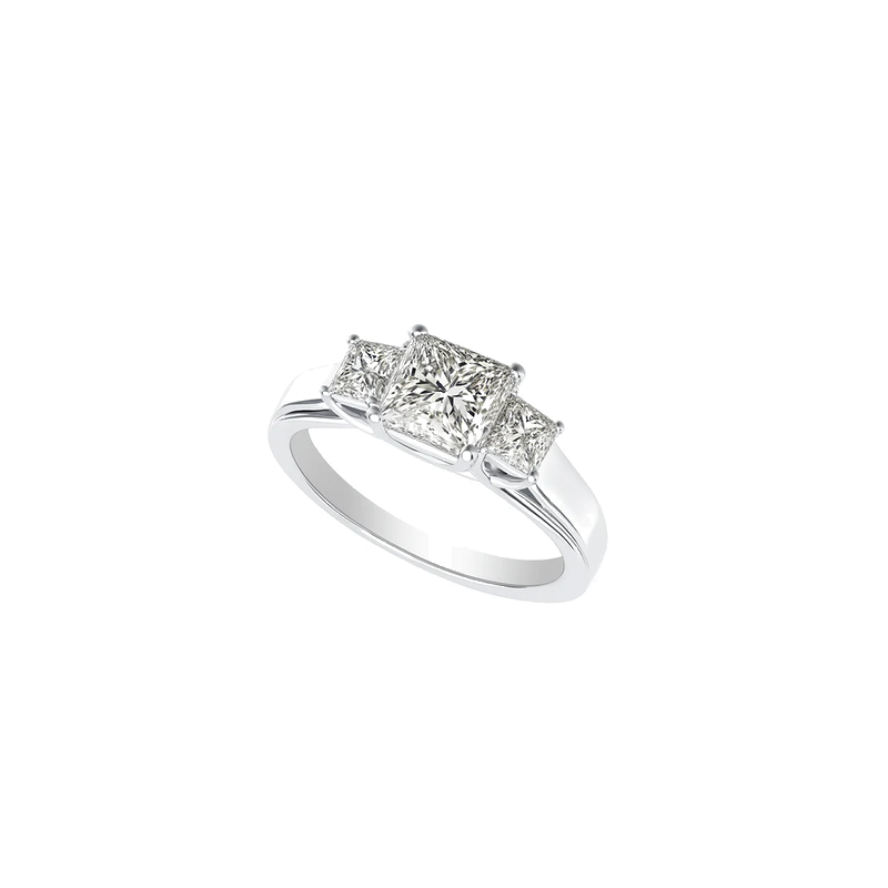 IGI Certified Lab-Grown Diamond 3-Stone Engagement Ring