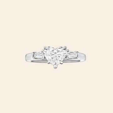Classic Winston Heart-Cut Diamond Engagement Ring Fine