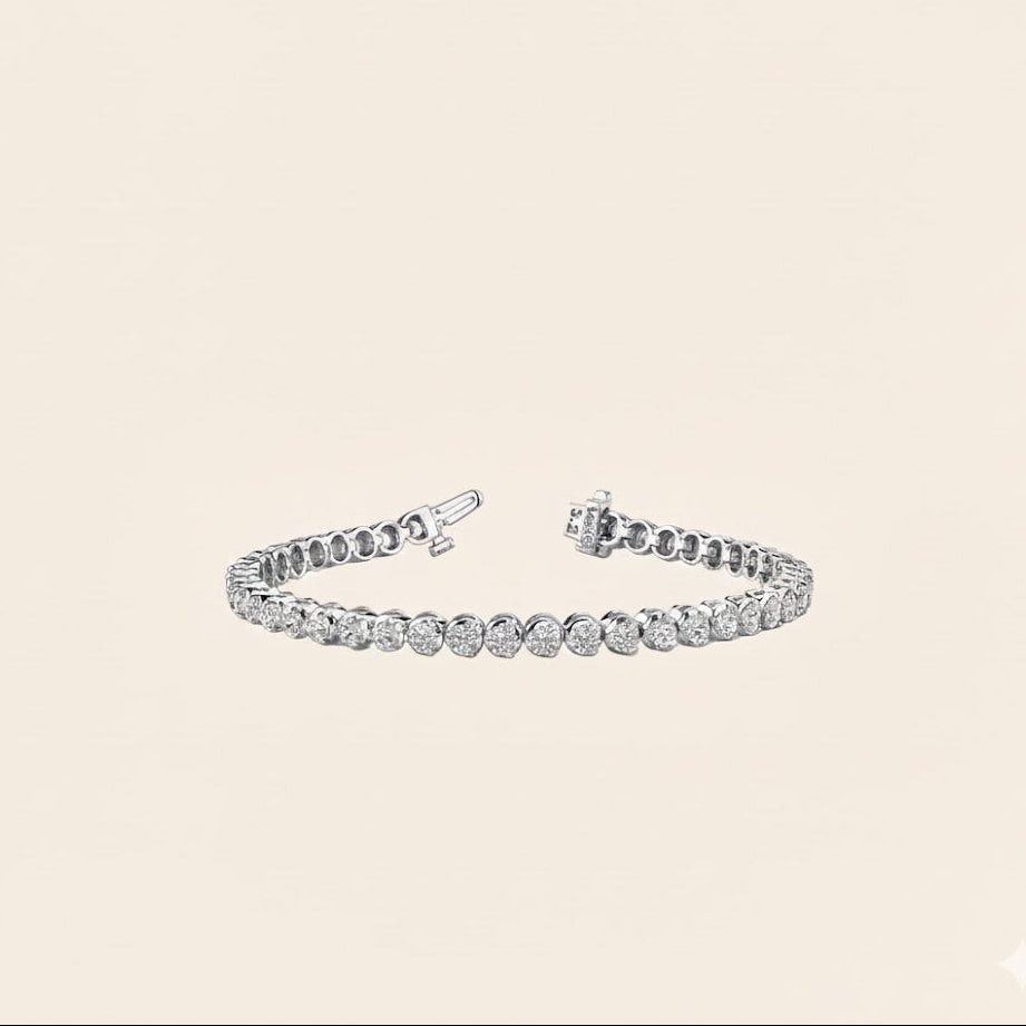 5–20ct Lab-Grown Classic Diamond 3-Prong Tennis Bracelet